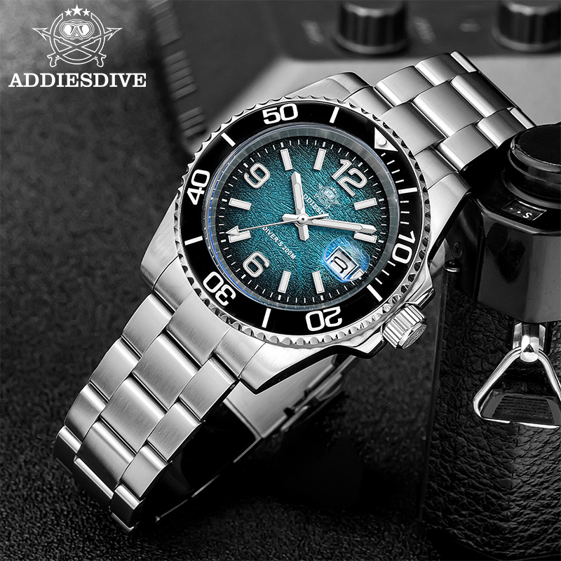 Rolex Watch Submariner - ADDIESDIVE 41mm męski zegarek do nurkowania