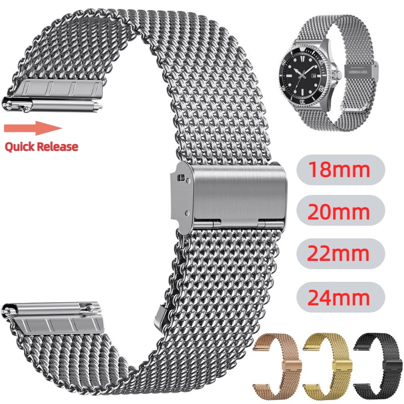 Mesh Strap Metal - Paski 18mm 20mm 22mm 24mm Uniwersalne