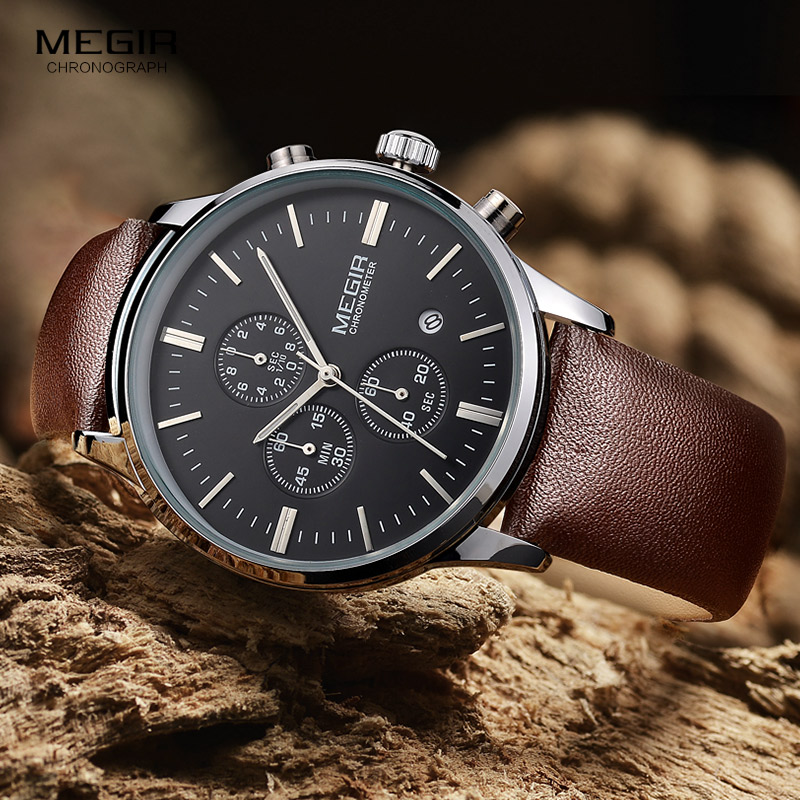 Megir zegarki kwarcowe mężczyź – Suede Strap Watch recenzja i cena