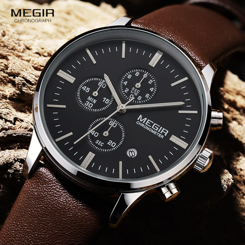 Megir zegarki kwarcowe mężczyź – Suede Strap Watch recenzja i cena
