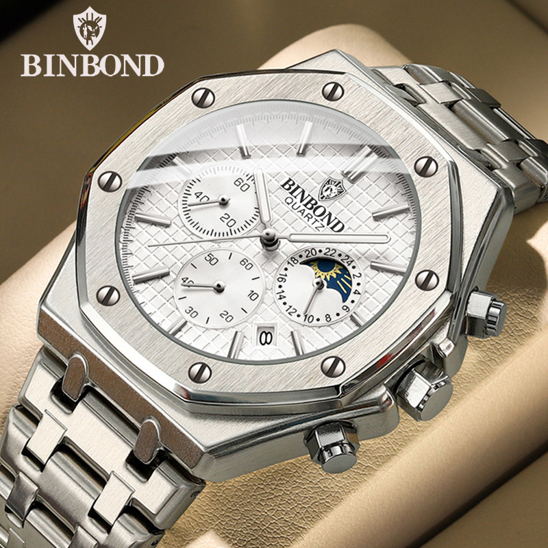 BINBOND jakości męski zegarek  – Patek Philippe Watch Nautilus recenzja i cena